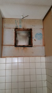 名東区　福田　レンジフード施工途中